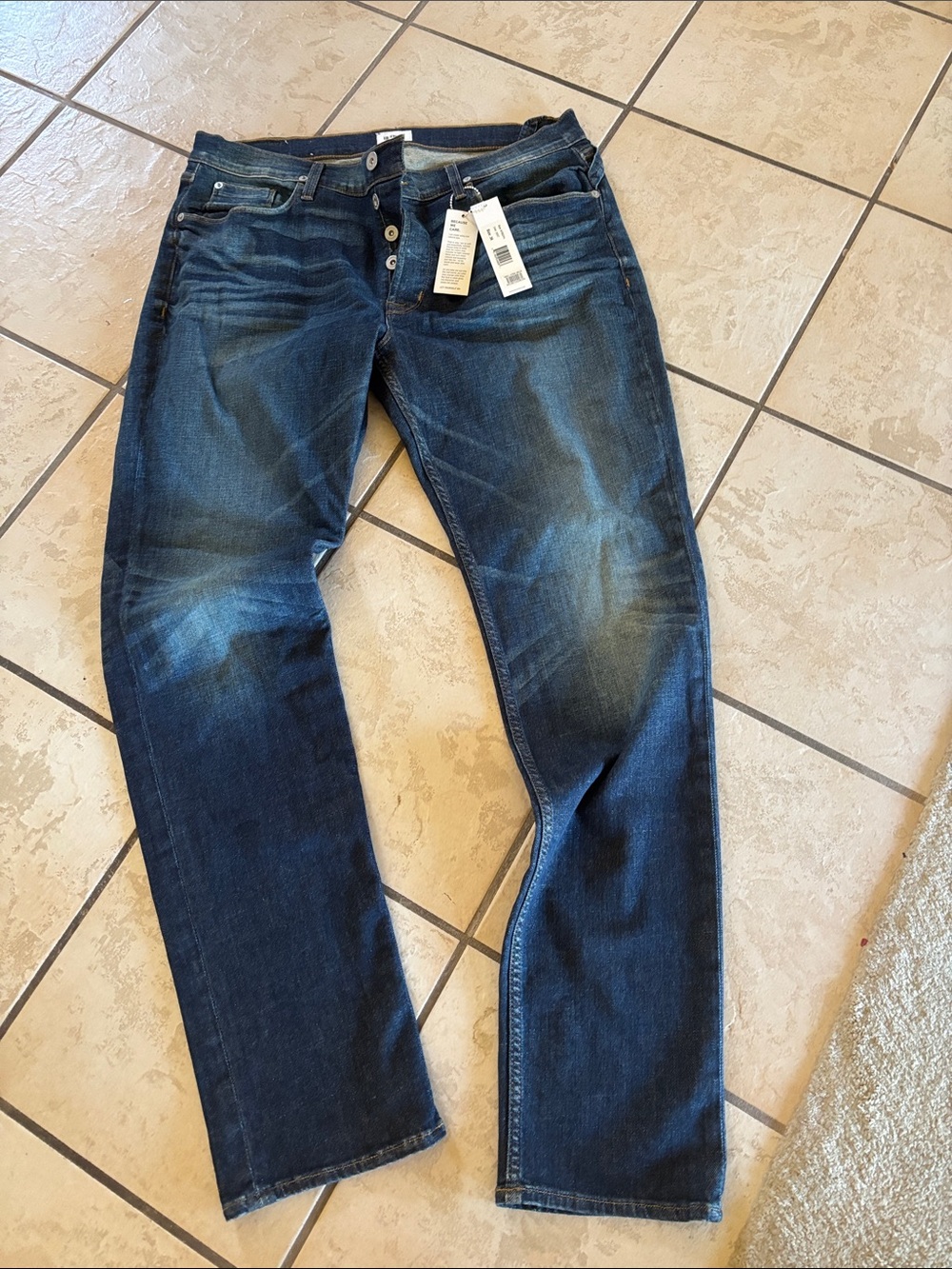 Hudson Sartor slouchy skinny Men's Dark Blue Washed Jeans NWT